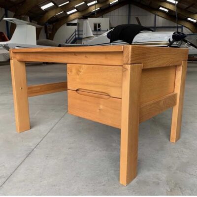 Bureau vintage orme vue tiroirs