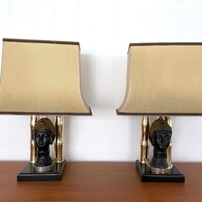 Paire de lampes à poser Bouddha vignette