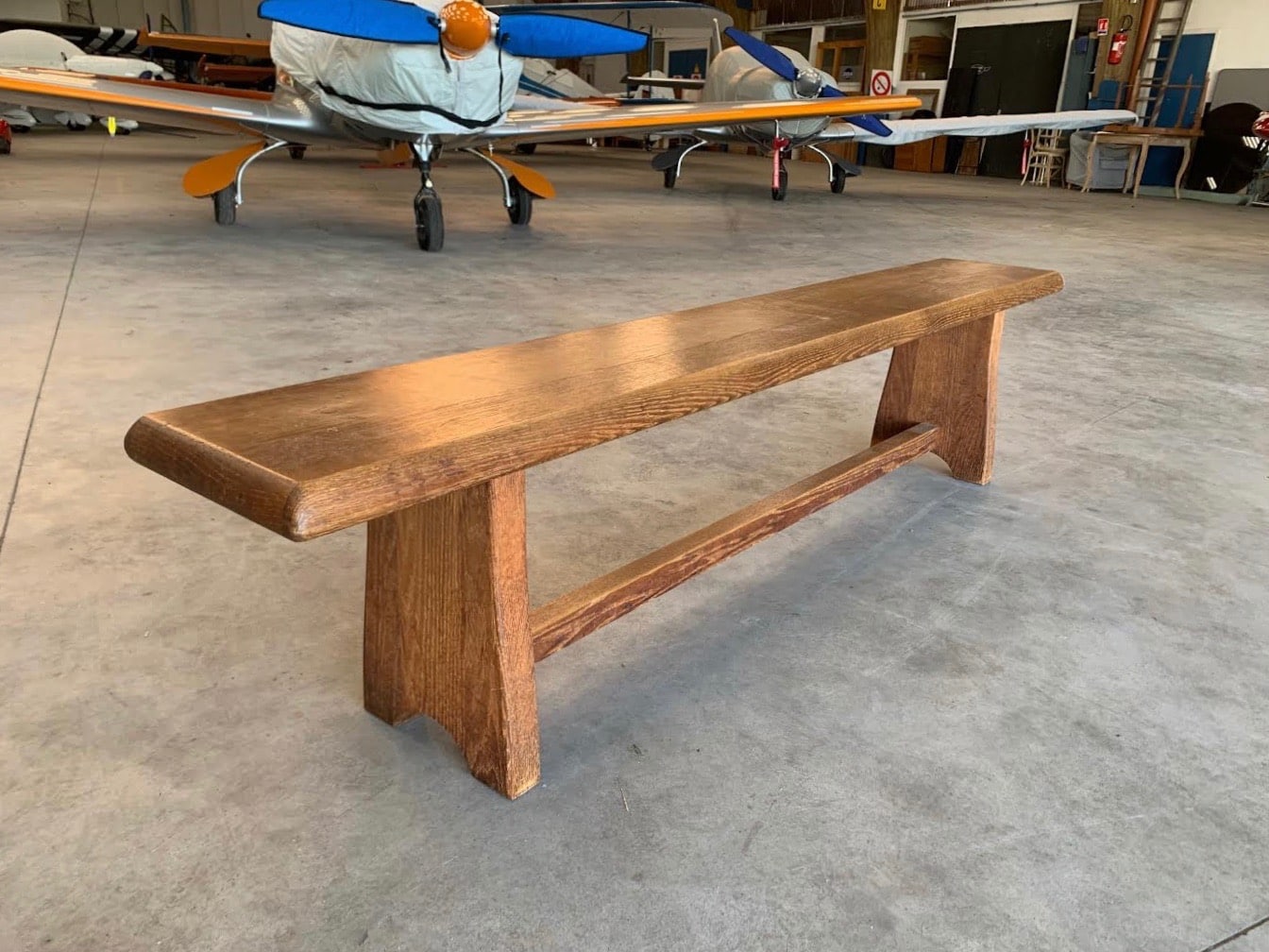 Banc campagnard en chêne