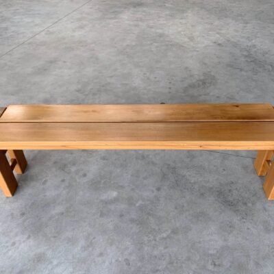 Banc en Orme massif du dessus