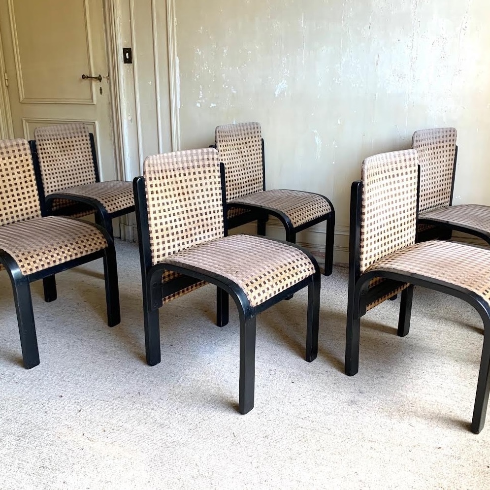 Chaises velours beigejpg