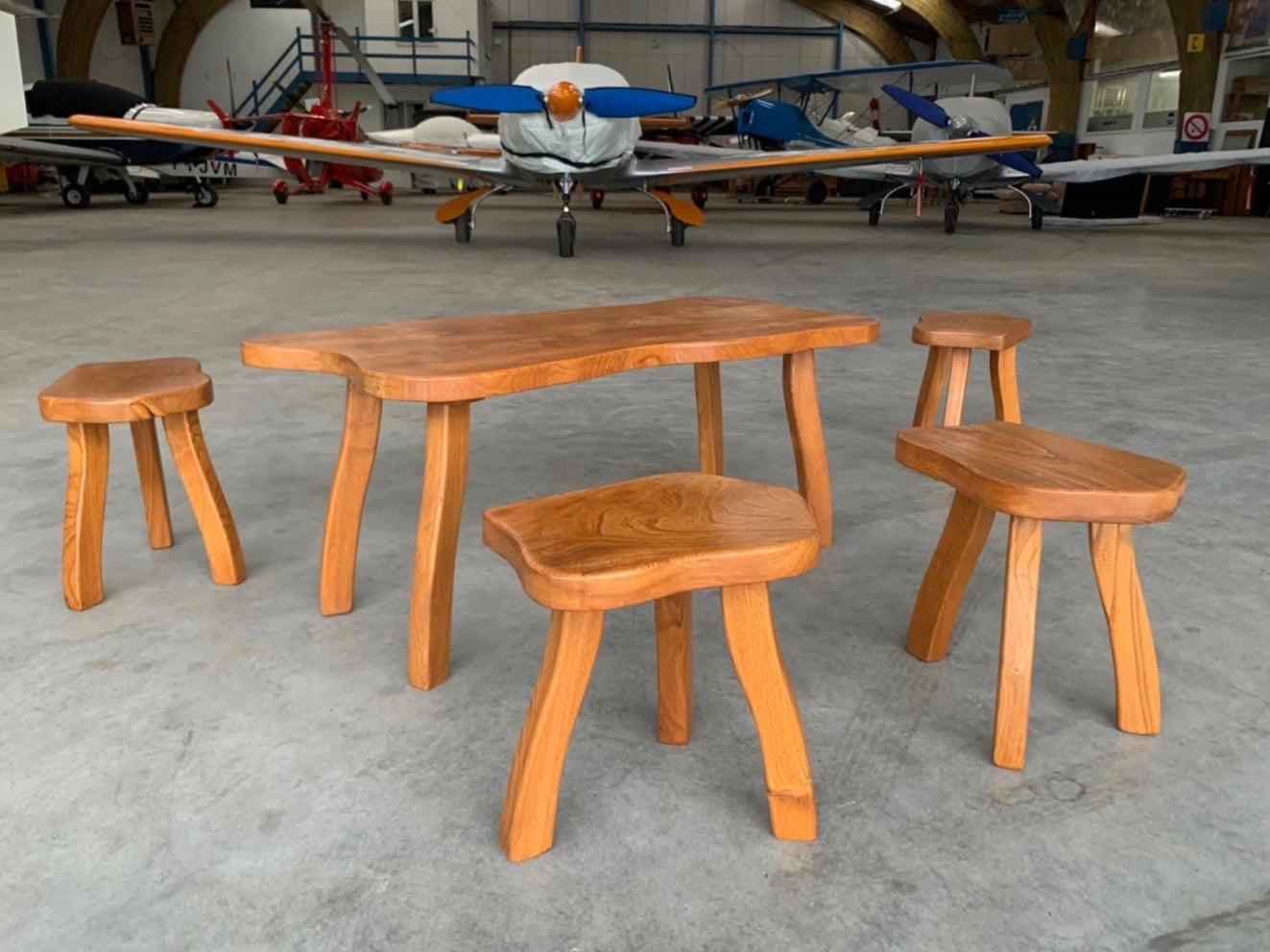 Ensemble mobilier brutaliste vintage
