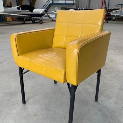 Fauteuil vintage jaune seul