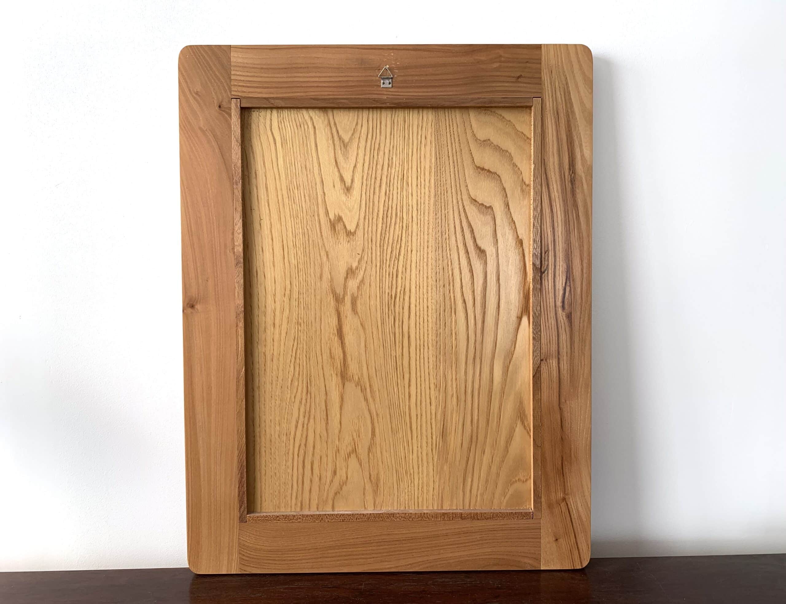 Miroir en orme recatngulaire de derriere