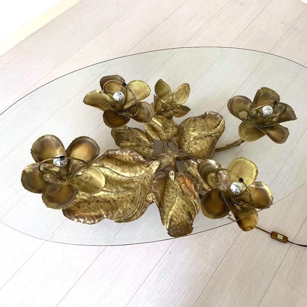 Table basse florale vintage