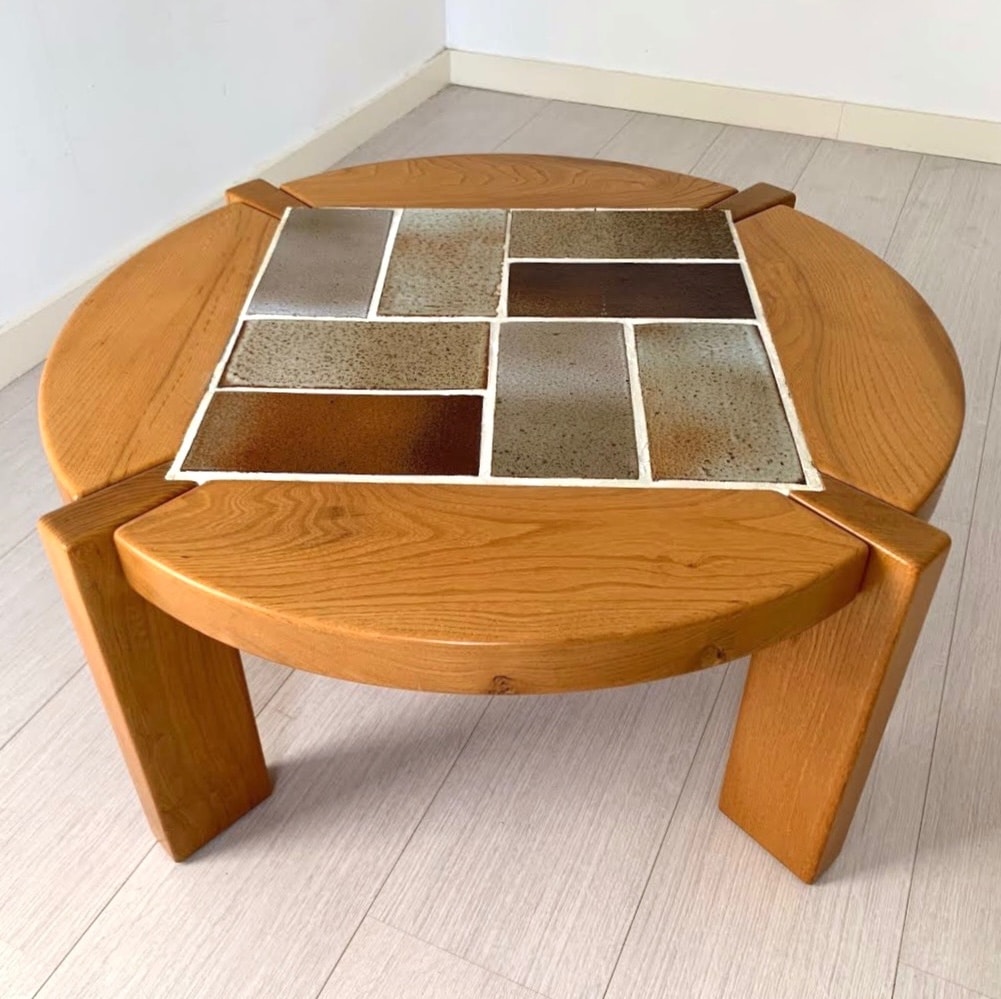 Table basse ronde vintage Regain Table basse ronde vintage Regain