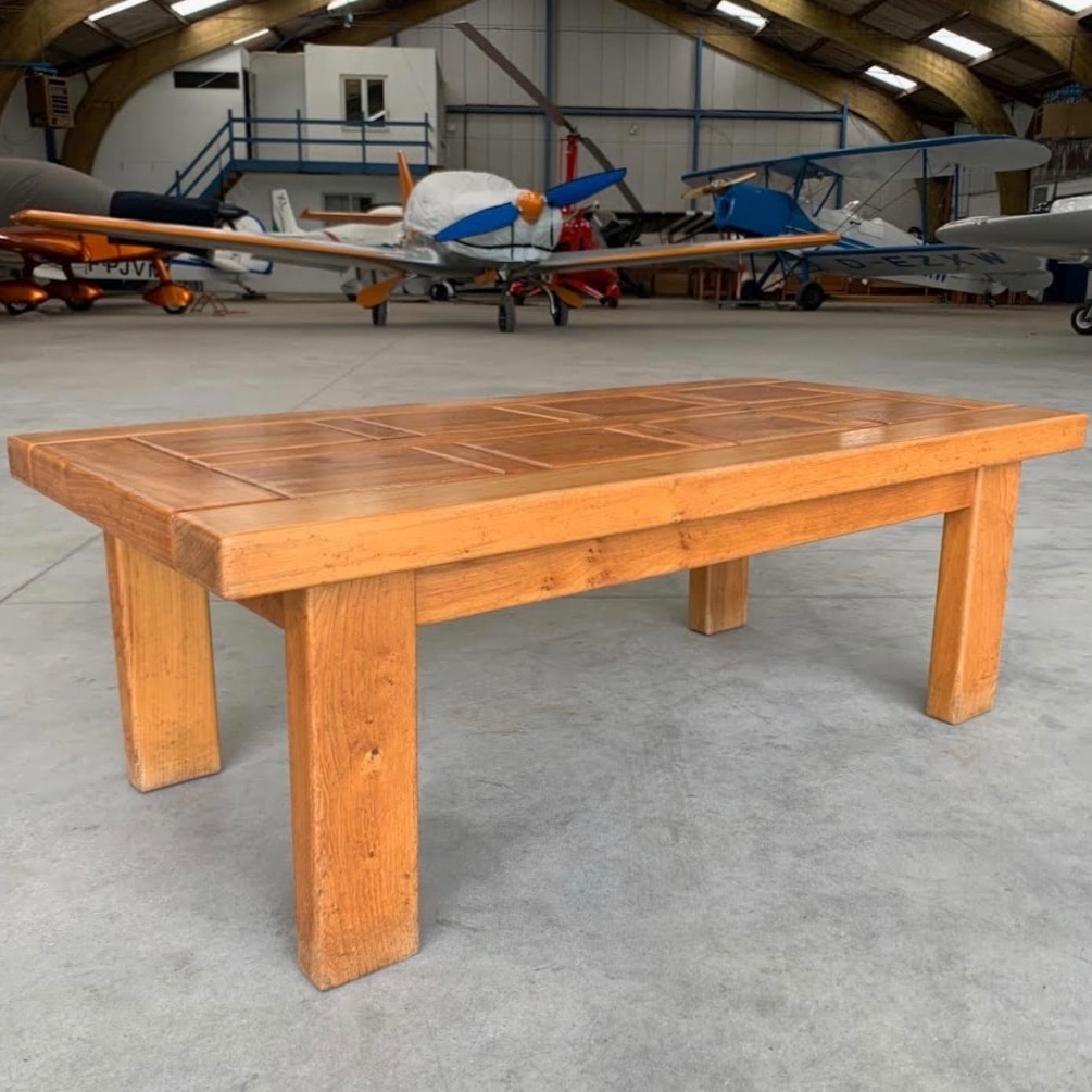 Table basse vintage en orme massif