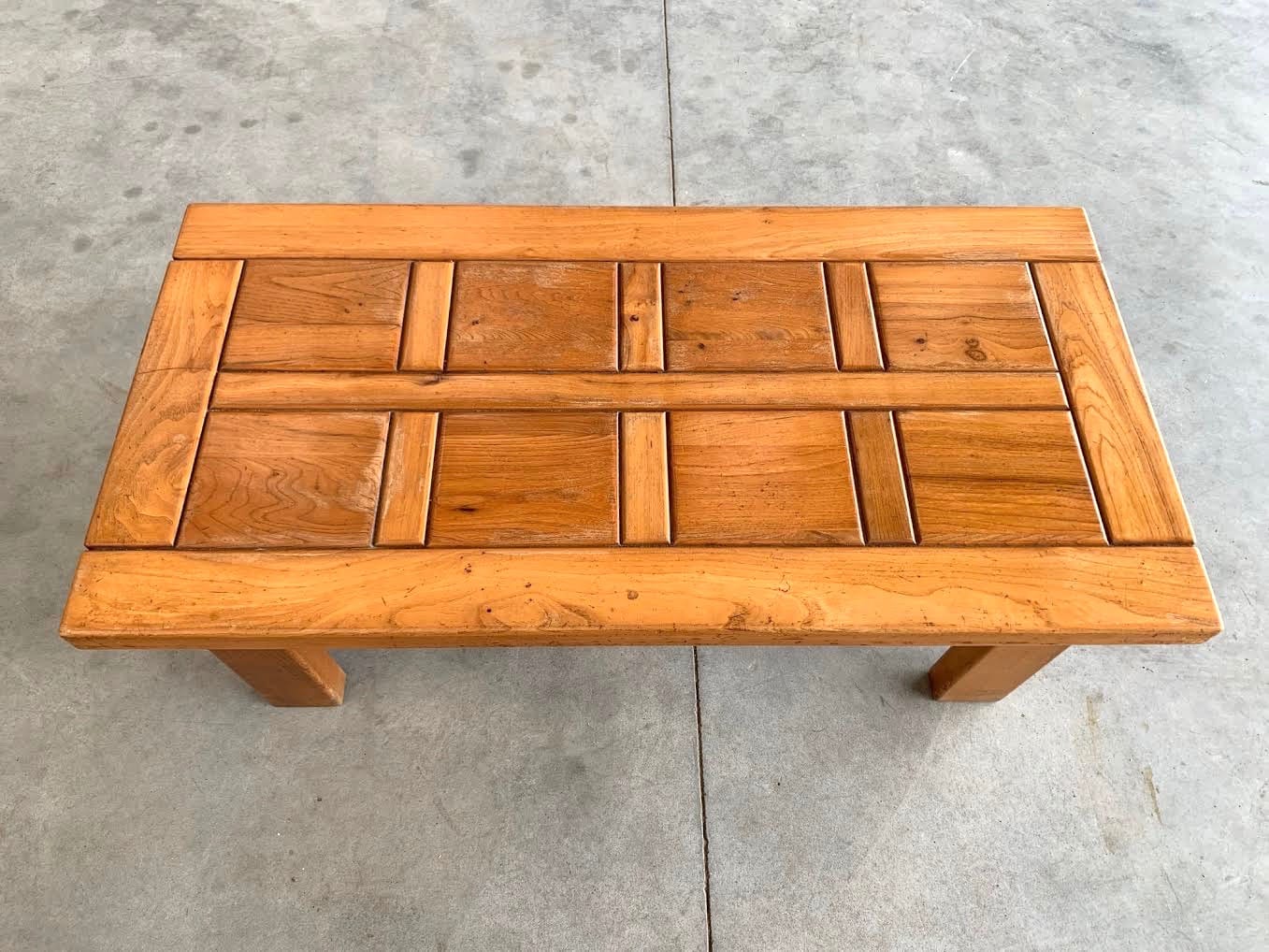 Table basse vintage en orme style maison regain