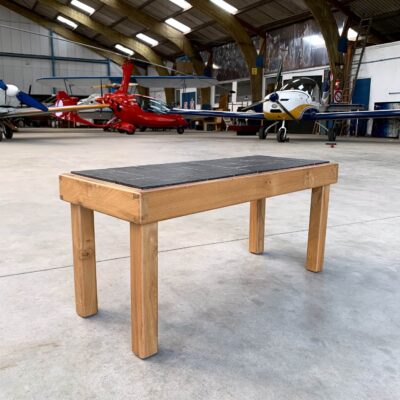 Table basse Regain orme et ardoise vue générale