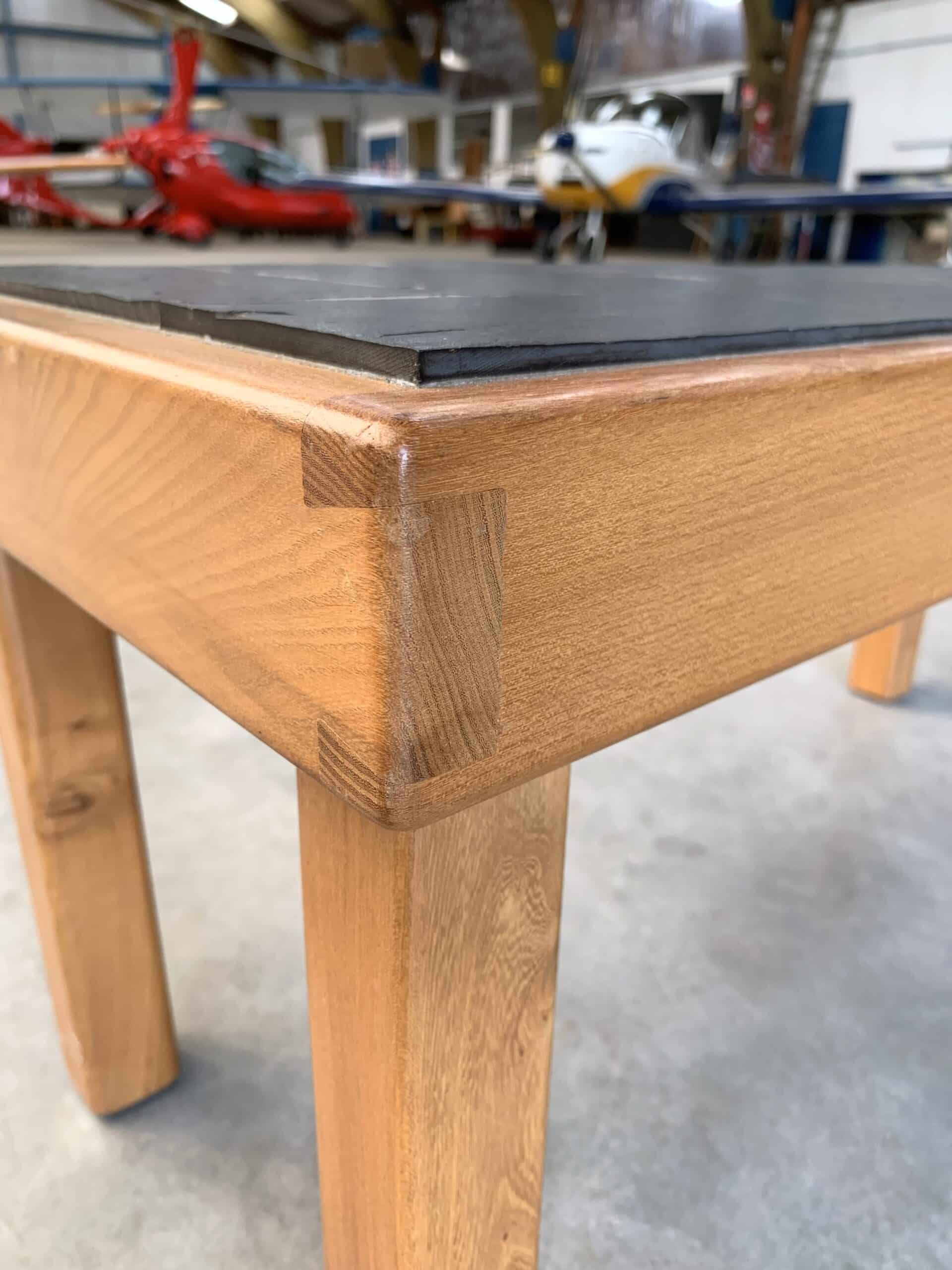 Table basse Regain orme et ardoise détail