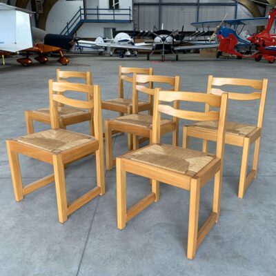 6 chaises en orme vue générale
